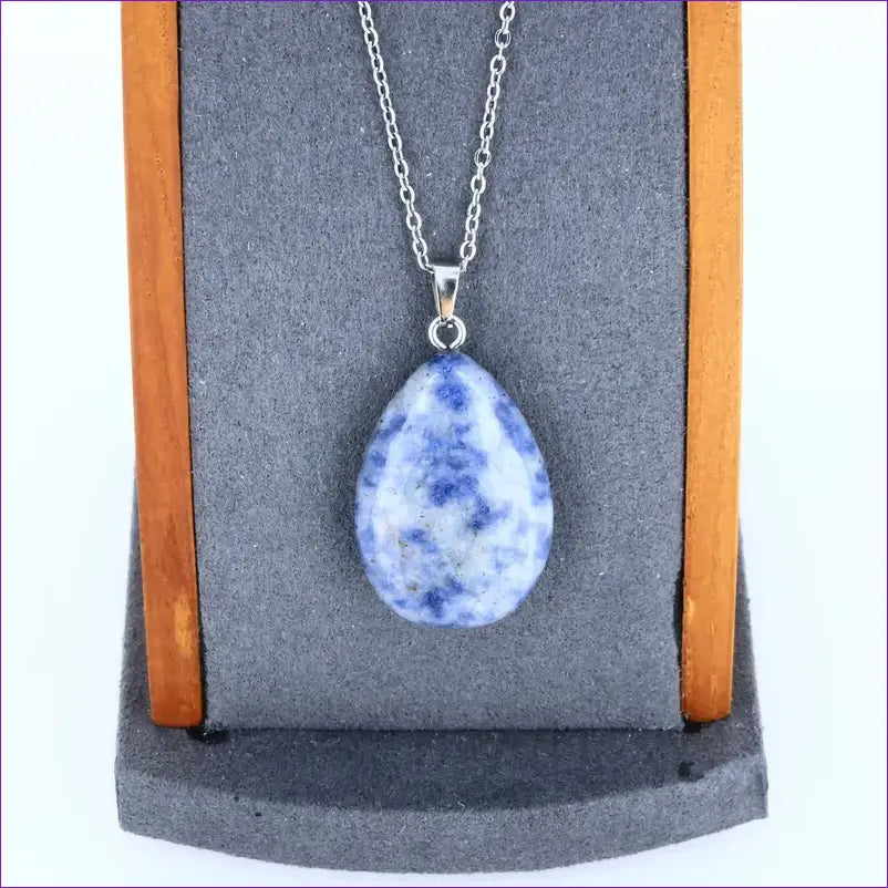 Pendentif Sodalite Naturelle Forme Goutte pendentif pierre sodalite