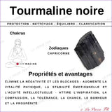Pendentif Tourmaline Noire Naturelle Brute du Brésil pendentif tourmaline noire