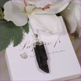 Pendentif Tourmaline Noire Naturelle Brute du Brésil pendentif tourmaline noire