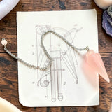 Pendule Goutte en Quartz Rose - pierre naturelle