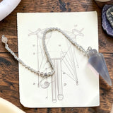 Pendule Goutte en Agate Grise - pierre naturelle
