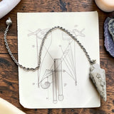 Pendule Goutte en Howlite - pierre naturelle
