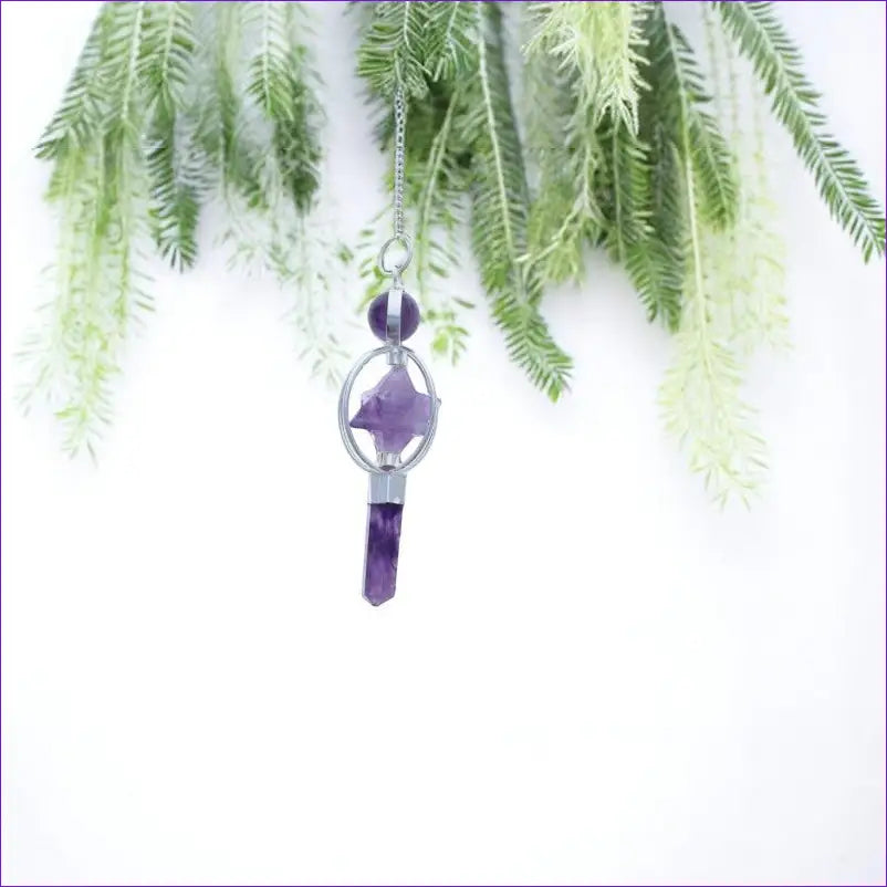 Outil d'intuition - Pendule en Améthyste (Merkaba et Pointe) qualité supérieure La Pierre Fr