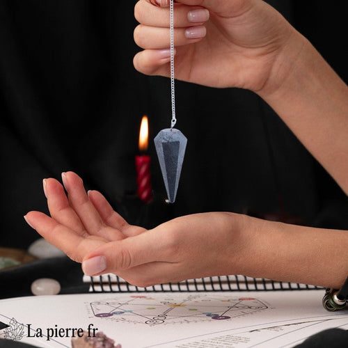 Pendule en Hématite Facettée