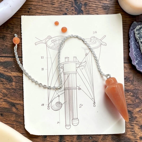 Pendule ésotérique en aventurine orange