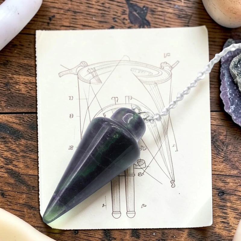 Pendule Goutte en Fluorite - pierre naturelle