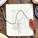 Pendule Goutte en Jaspe Rouge - pierre naturelle