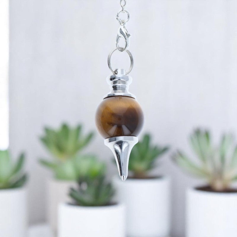 Outil de protection énergétique - Pendule Séphoroton (Oeil de Tigre) sélection La Pierre Fr