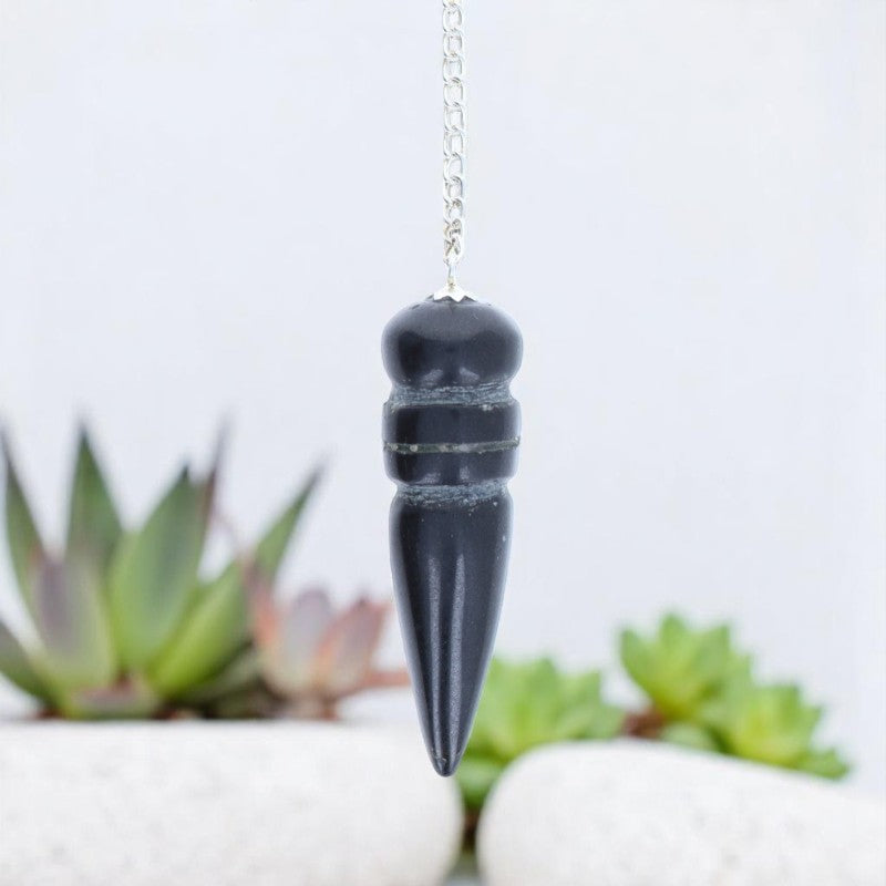 Outil d'ancrage puissant - Pendule Égyptien (Tourmaline Noire) sélection La Pierre Fr