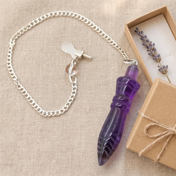 Pendule violet de Thot en améthyste, idée cadeau