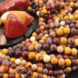 Perles Jaspe Mokaïte 6 mm en pierre naturelle, Qualité AAA