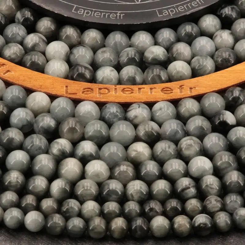 Fil de perles de Chrysobéryl Œil d'Aigle, pierre naturelle ronde de qualité AAA pour création de bijoux