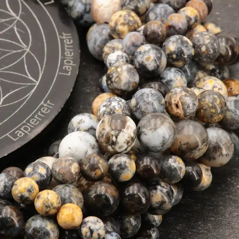 Perles Jaspe Orbiculaire en pierre naturelle ronde 6/8/10 mm de Qualité AAA, pour la création de bijoux et lithothérapie