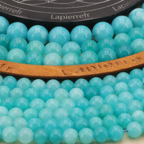 Perle amazonite 4 mm pour création de bijoux fins