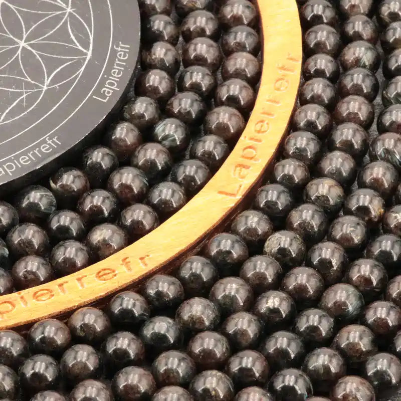 Perles Astrophyllite en pierre naturelle ronde 6mm, 8mm,10mm - Qualité AA+ pour la création de bijoux et lithothérapie