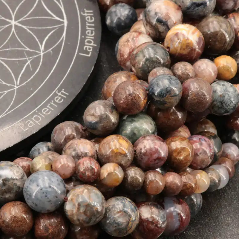 Perle piétersite 6 mm pour un bracelet fin à empiler