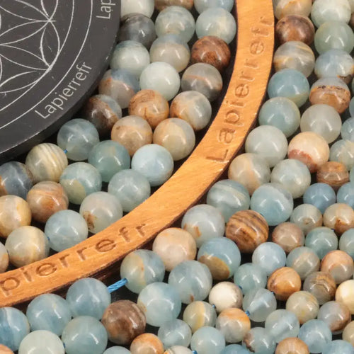 Perles Calcite Bleue en pierre naturelle - Qualité AA+