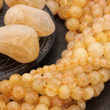 Petites perles Citrine Chauffée 4 mm, Qualité AAA