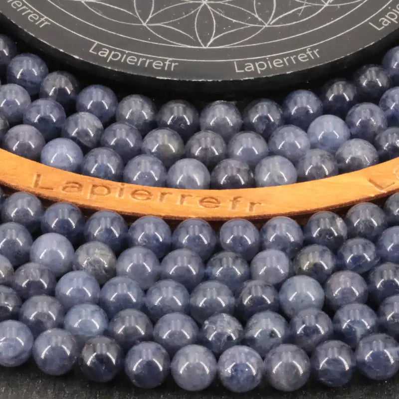 Perles Iolite en pierre naturelle ronde 8mm, 10mm - Qualité AA+ pour la création de bijoux et lithothérapie