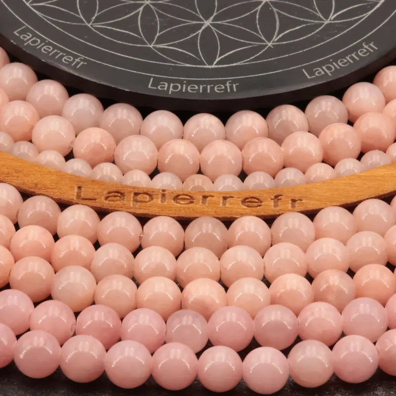 Perles Jade Rose en pierre naturelle ronde 4mm, 6mm, 8mm, 10mm - Qualité AA+ pour la création de bijoux et lithothérapie
