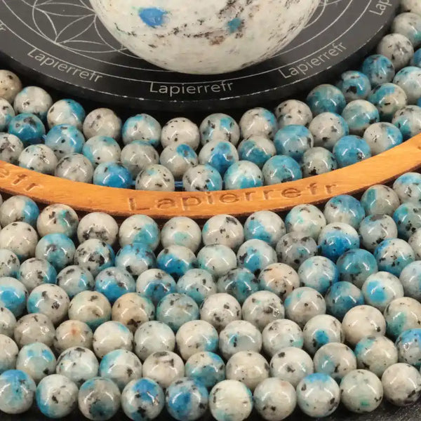 Perles Jaspe K2 en pierre naturelle ronde 6mm, 8mm - Qualité AA pour la création de bijoux et lithothérapie
