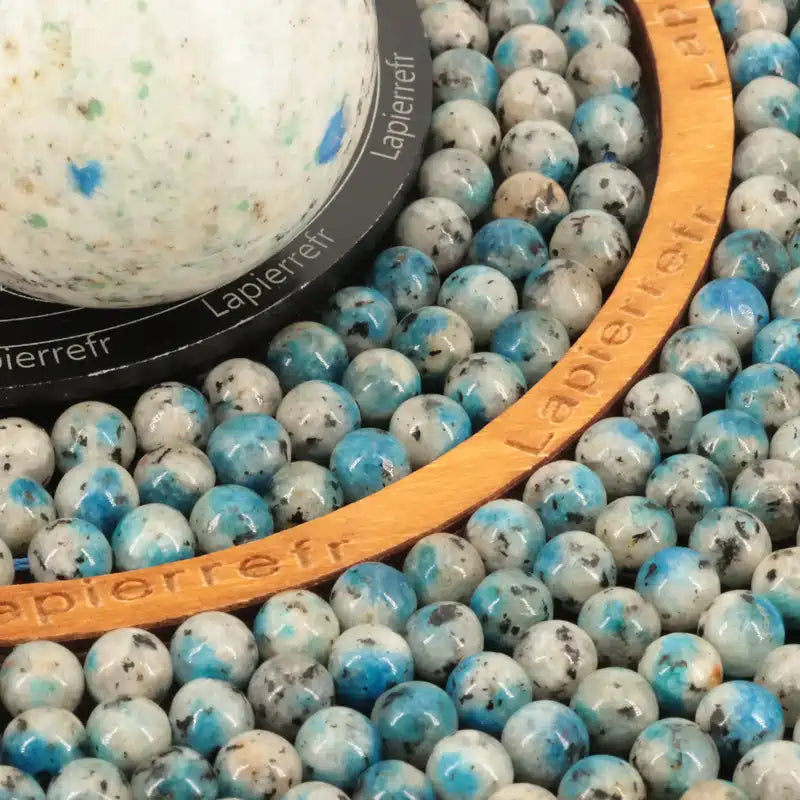 Perles Jaspe K2 en pierre naturelle ronde 6mm, 8mm - Qualité AA pour la création de bijoux et lithothérapie