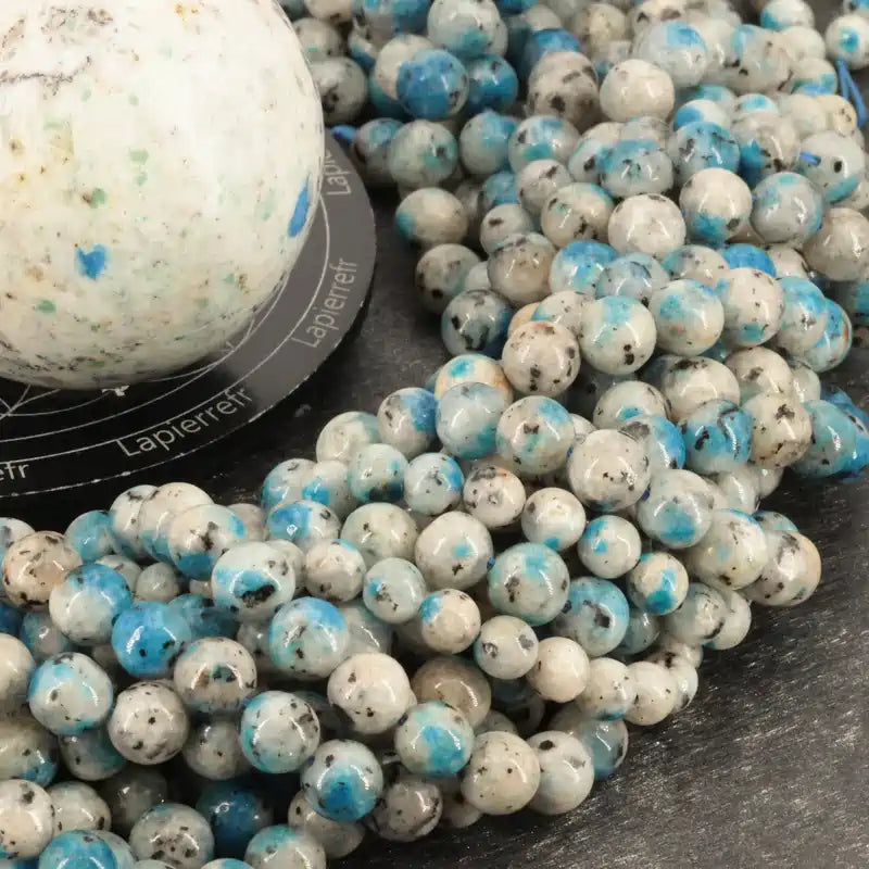 Perles Jaspe K2 en pierre naturelle ronde 6mm, 8mm - Qualité AA pour la création de bijoux et lithothérapie