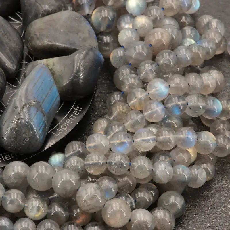 Perle de labradorite 6 mm pour bracelet fin