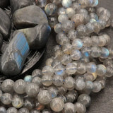 Grosses perles Labradorite Bleue 10 mm, Qualité AAA