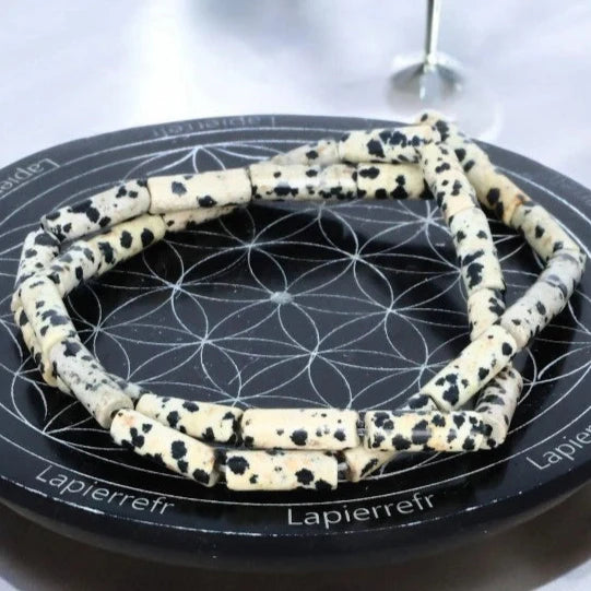 Perles Jaspe Dalmatien 4 mm x 13 – Lot de 26 perles naturelles perle pierre naturelle