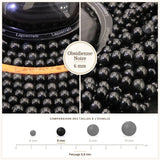 Perles Obsidienne Noire 6 mm en pierre naturelle, Qualité AAA