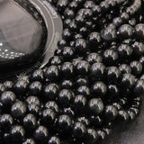 Petites perles Obsidienne Noire 4 mm, Qualité AAA