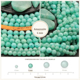 Perles Amazonite 6 mm en pierre naturelle, Qualité AAA