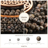 Grosses perles Libérite 10 mm, Qualité AAA