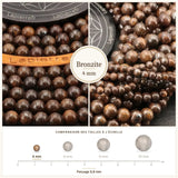 Petites perles Bronzite 4 mm, Qualité AAA