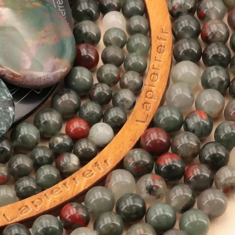 Perles Agate Africaine en pierre naturelle ronde 4/6/8/10 mm de Qualité AA+, pour la création de bijoux et lithothérapie