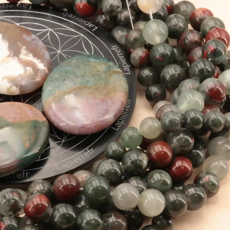 Perles Agate Africaine en pierre naturelle ronde 4/6/8/10 mm de Qualité AA+, pour la création de bijoux et lithothérapie