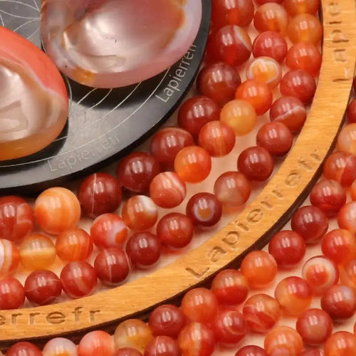 Perles Agate Rouge en pierre naturelle - Qualité AAA