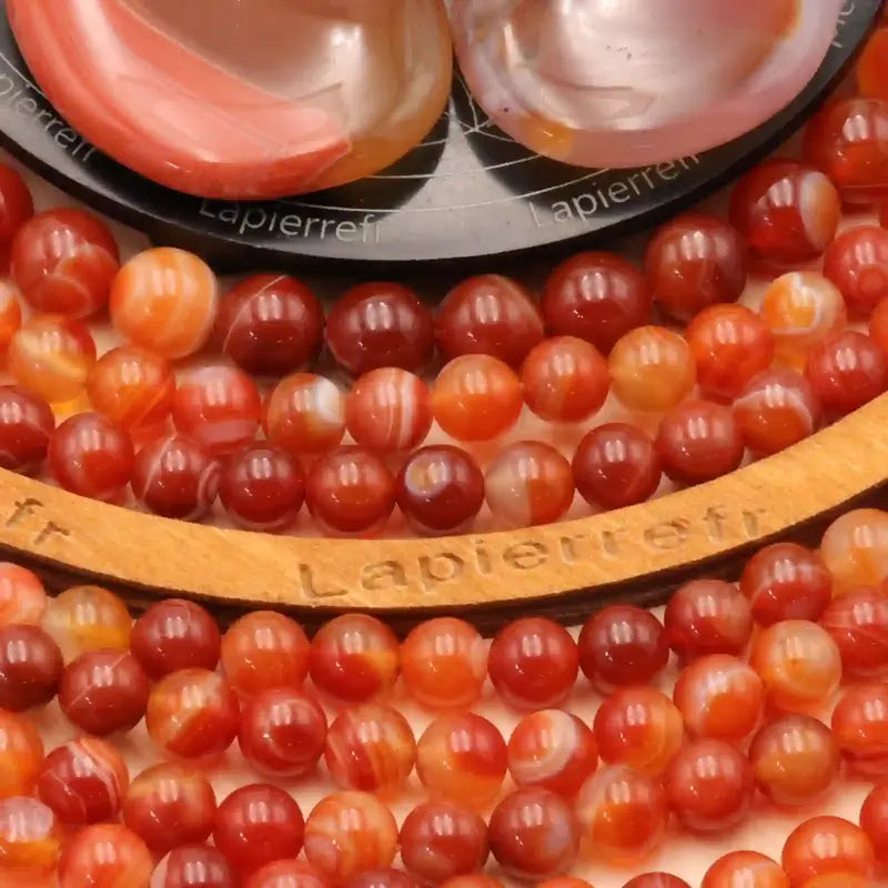 Perles d'Agate Rouge rondes en 4, 6, 8 et 10 mm, pierre naturelle rouge pour bijoux