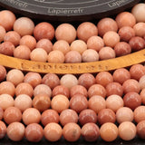 Perles Aventurine Rose 6 mm en pierre naturelle, Qualité AAA
