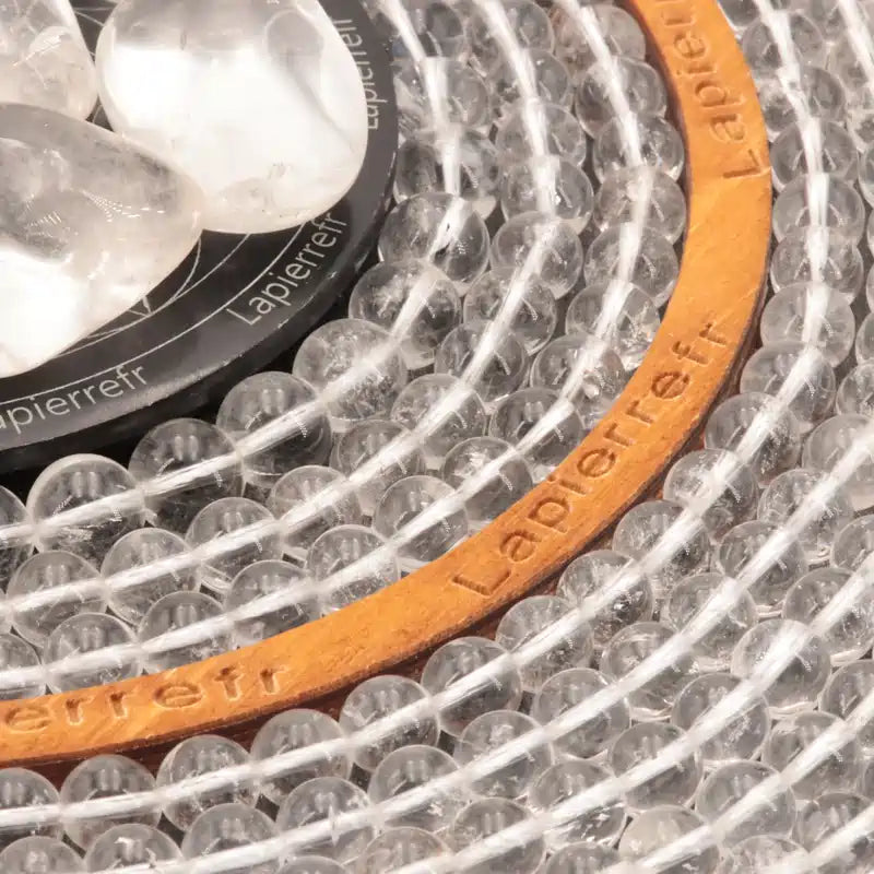 Perle pierre naturelle cristal de roche avec inclusions ronde en 4/6/8/10mm pour bracelet, collier et lithothérapie - La Pierre Fr