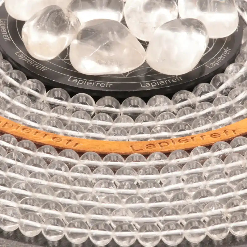 Perle pierre naturelle cristal de roche avec inclusions ronde en 4/6/8/10mm pour bracelet, collier et lithothérapie - La Pierre Fr