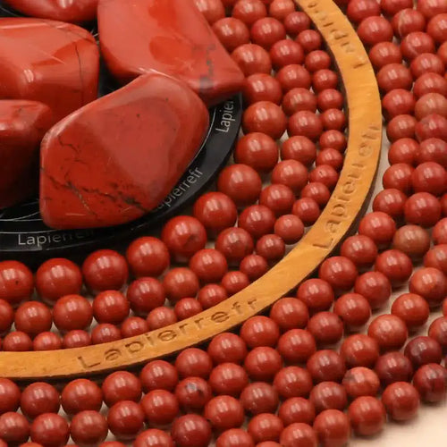 Perles Jaspe Rouge en pierre naturelle - Qualité AA+