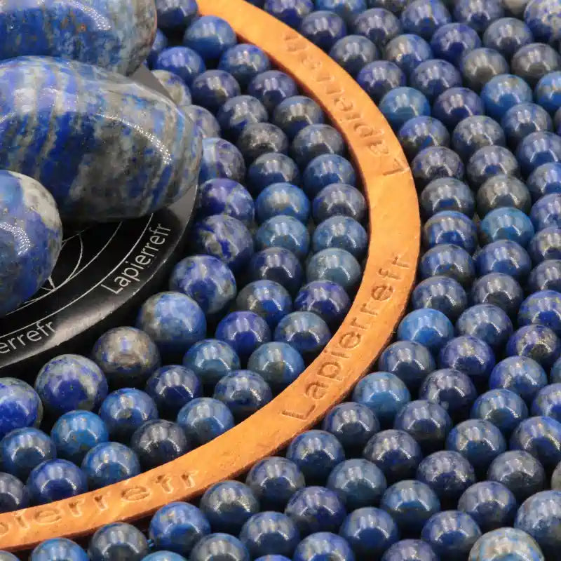 Perles Lapis Lazuli en pierre naturelle ronde 4/6/8/10 mm de Qualité AAA, pour la création de bijoux et lithothérapie