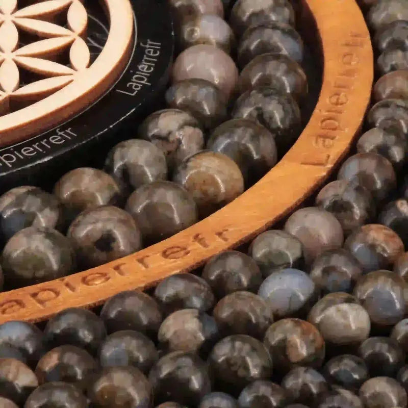 Perles pierre naturelle Libérite ronde en 4/6/8/10mm pour création de bijoux et lithothérapie - La Pierre Fr