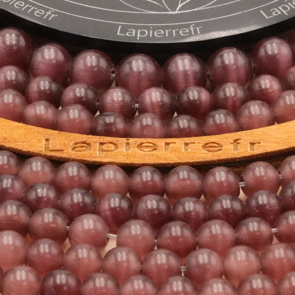 Perles Œil de Chat rouge en 6/8/10mm pour la création de bijoux