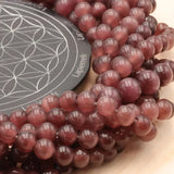 Perles Œil de Chat rouge en 6/8/10mm pour la création de bijoux