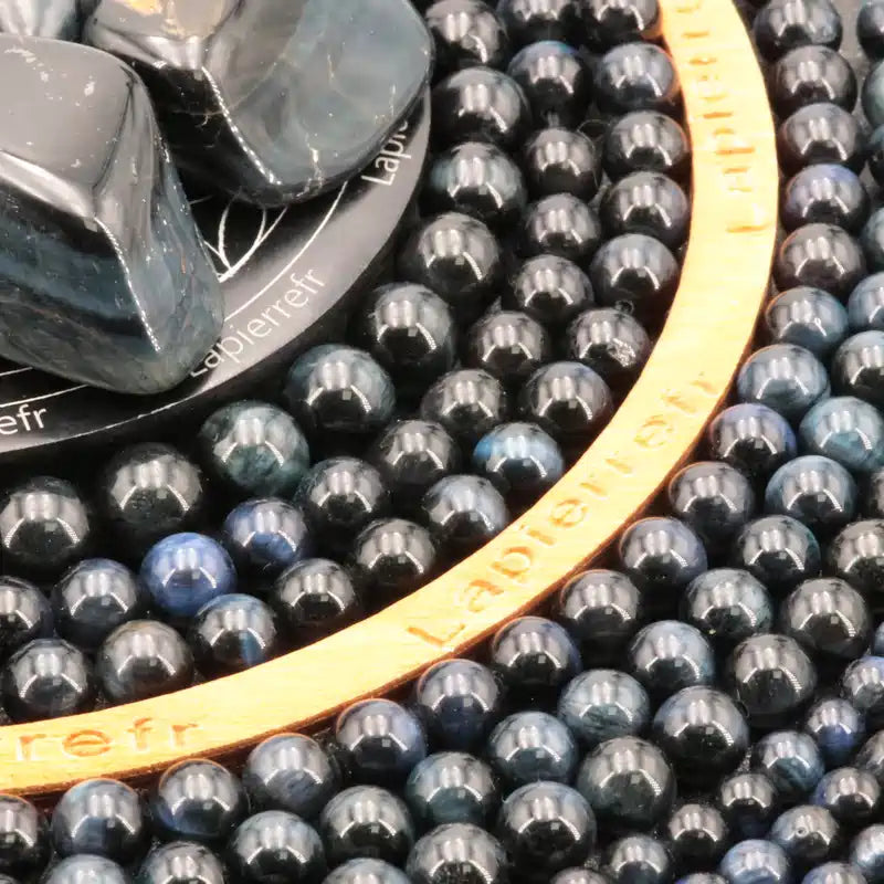 Perles Oeil de Faucon en pierre naturelle ronde 4/6/8/10 mm de Qualité AAA, pour la création de bijoux et lithothérapie
