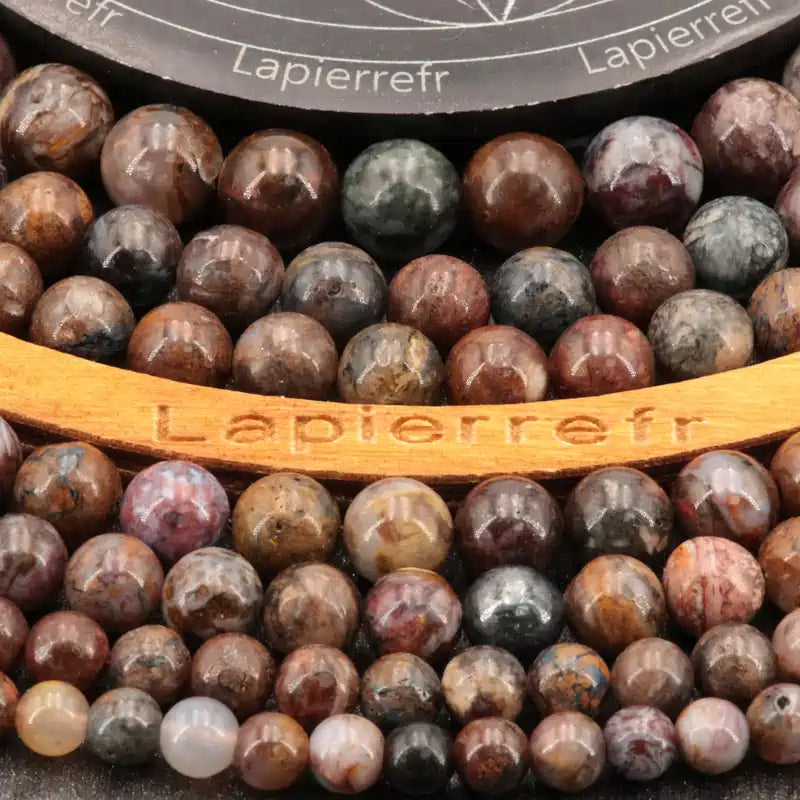 Perles Piétersite en pierre naturelle ronde 6/8/10 mm de Qualité AAA, pour la création de bijoux et lithothérapie
