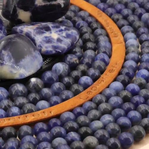 Perles Sodalite en pierre naturelle - Qualité AAA